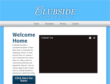 Tablet Screenshot of clubsideapartments.com
